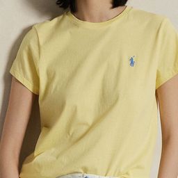 Polo Ralph Lauren Women Solid Round Neck Pure Cotton T-shirt-image-77