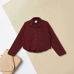 max Girls Solid Spread Collar Pure Cotton Casual Shirt-picture-7