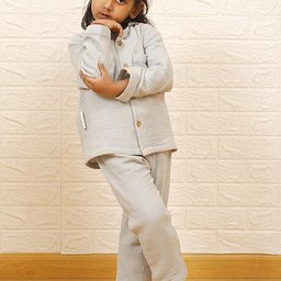 Snuggly Spaces Kids-Unisex Grey Nightdress-image-92