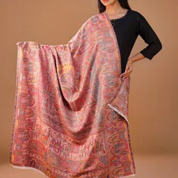 SWI Stylish Women Ethnic Motifs Woven Design Shawl-image-40