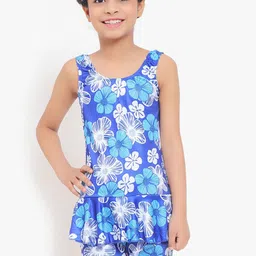 JMT Wear Girls Floral Printed Swim Dress Combo Kit-34