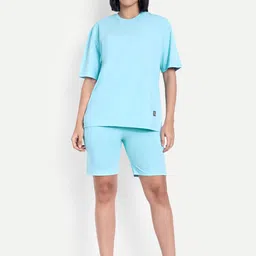 HEATHEX Round Neck T-Shirt With Shorts Co-Ords-picture-45