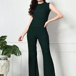 Brainbees Round Neck Sleeveless Top With Trouser-picture-4