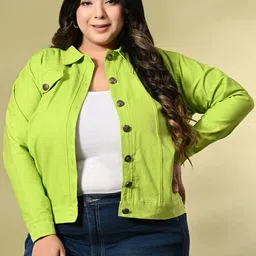 Funday Fashion Women Solid Denim Jacket-5