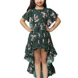 Wish little Flared Sleeve Crepe Fit & Flare Dress-image-89