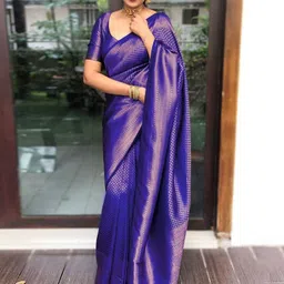 Visit Wear Woven Design Zari Pure Silk Banarasi Saree-picture-49