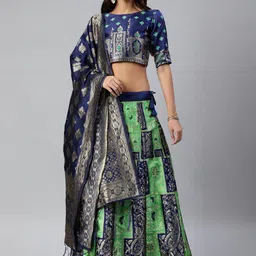 Mr Y Semi-Stitched Lehenga & Unstitched Blouse With Dupatta-picture-4