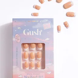 Gush Beauty Nailed It 24Pcs Medium Square Press On Nails- French Gems-9