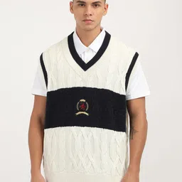Tommy Hilfiger Men Cable Knit Sweater Vest-picture-1