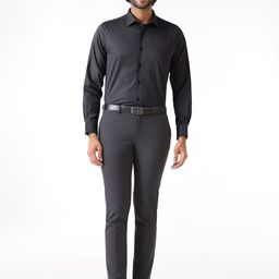 Blackberrys Men India Slim Fit Solid Spread Collar Cotton Formal Shirt-image-95