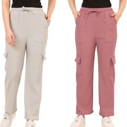AMNOUR Girls Grey Track Pants-image-86