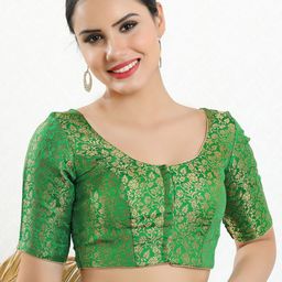VAMAS - THE DESIGNER BLOUSESRound Neck Saree Blouse-image-56