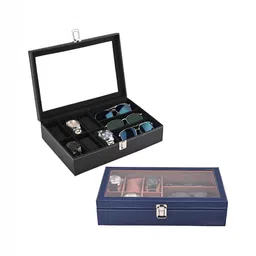 Aura Black Set of 2 Regular Jewellery Organiser Organisers-41