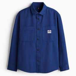 H&M Pure Cotton Oversized Fit Canvas Overshirt-picture-22