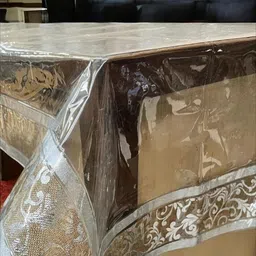 CASA-NEST Brown & Silver-Toned Waterproof 6-Seater Rectangle Table Cover-image-85