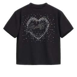 GUESS kids Girls Graphic Printed Round Neck Cotton T-shirt-image-44