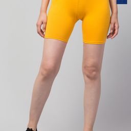 CKARFE Women Pack Of 2 Mid Rise Skinny Fit Cycling Sports Shorts-picture-46