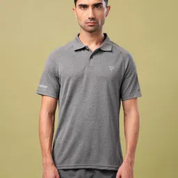 Technosport Men Polo Collar UPF50 Pockets Slim Fit T-shirt-image-50