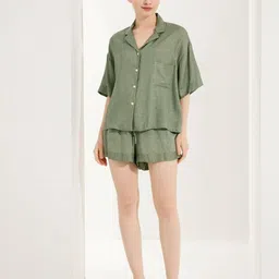 Bella Babe by SK Women Linen Shorts Set-picture-2