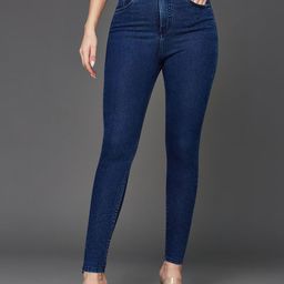 Miss Chase Spider Lily Women Skinny Fit High-Rise Light Fade Compression Jeans-picture-36