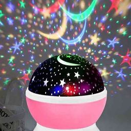 PIPALIYA Pink & Blue Star Master Rotating 360 Degree Moon Table Lamp-3