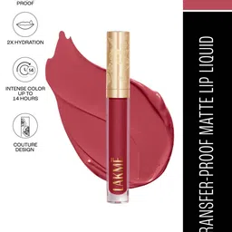 Lakme Rouge Bloom Waterproof Matte Liquid Lipstick 3.5ml - Delicate Daisy 302-28