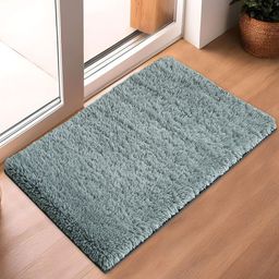 Kuber Industries Grey Microfibre Anti-Skid Doormat-29