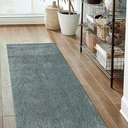 Obsessions Blue Non- Shedding Solid Carpet-41