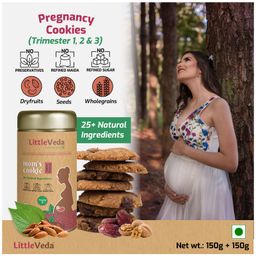 LittleVeda Dates & Walnut Pregnancy Cookies Trimester 3 Pack of 2 - 150 gm Each image 3