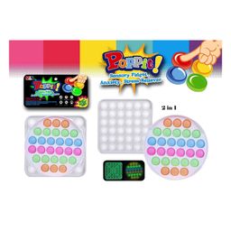FunBlast Square Shape Pop Bubble Stress Relieving Silicone Pop It Fidget Toy - Multicolor image 3