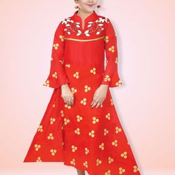 KAARIGARI Embroidered Bell Sleeve Maxi Dress-image-78