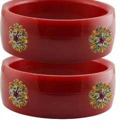 Vidhya Kangan Red Plastic Bangles-image-83