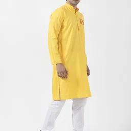 DEVOILER Men Ethnic Motifs Printed Regular Kurta with Pyjamas image 4