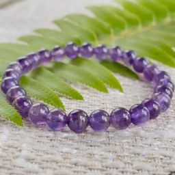 Divine souvenirs Unisex Artificial Beaded Elasticated Bracelet-image-55