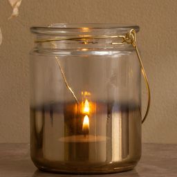 Home Centre Ember Opt Lumiere Gold-Toned & Transparent Glass Candle Holder-image-79