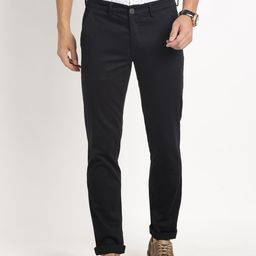 Turtle Men Relaxed Tapered Fit Chinos Trousers-image-28
