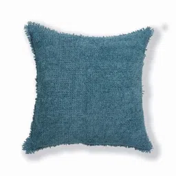 ONSETHOMES Blue Self Design Square Cushion Cover-8