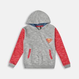 Here&Now X Game Begins Boys Superman Knitted Hooded Sweatshirt-image-30