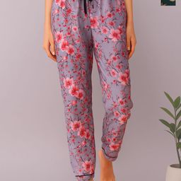 ETC Women Pack Of 2 Floral Printed Mid-Rise Lounge Pants-picture-36