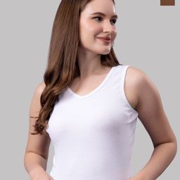 Friskers Women Pack Of 2 Solid V-Neck Cotton Tops-image-47