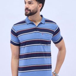 ARRAY Men Brand Logo Printed Polo Collar T-shirt-69