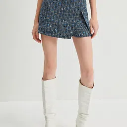 Koton Women Striped Mini Skorts-image-58