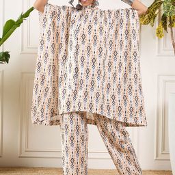 InWeave Printed Kaftan With Trouser-picture-0