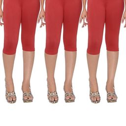Tik Tok WEARS Girls Red Cotton Capris-image-87