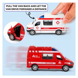 Fiddlerz Die Cast Pull Back Mini Rescue Van Toy - (Color & Design May Vary) image 4