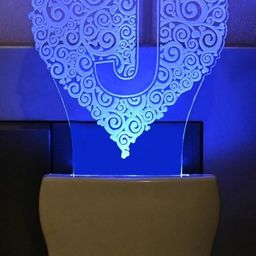 SOMIL 3D Illusion Effect Alphabet J Multicolour Led Night Lamp-image-45