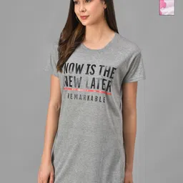 Dreambe Women Typography 2 Printed Extended Sleeves T-shirt-picture-25
