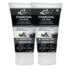 riffway Set Of 2 Charcoal Face Wash For Oil Control & Acne Defense - 200 ml Each-42