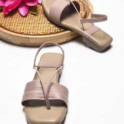 TRYME Women Ethnic Open Toe Flats with Bows-52