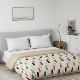 Ddecor Brown Stripes 80 GSM Summer Reversible Cotton Double Dohar-image-66